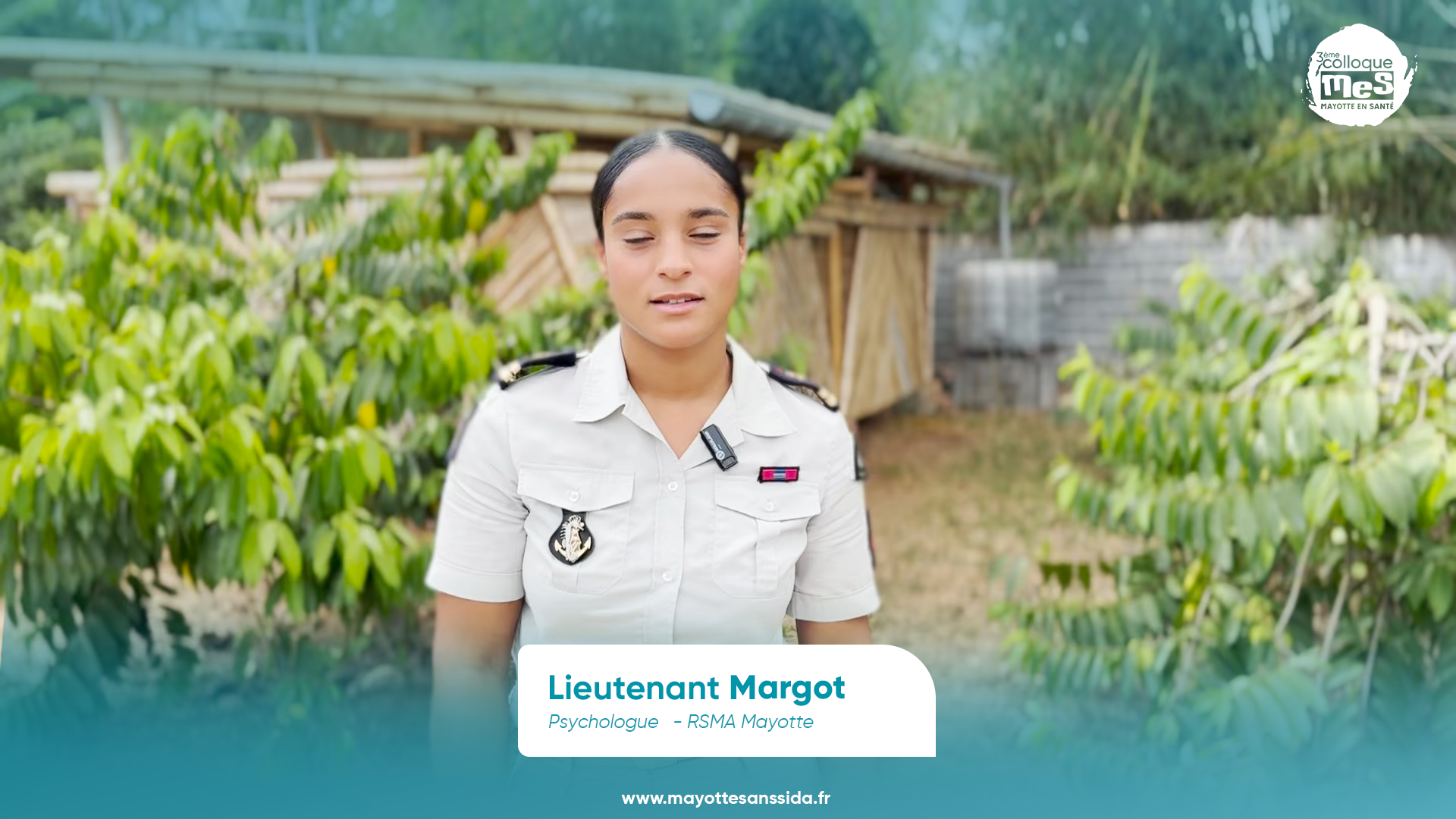 Lieutenant Margot, Psychologue au RSMA Mayotte - 3ᵉ Colloque Mayotte En Santé (MES)